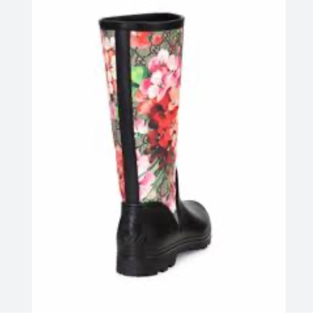 Pristine Gucci Prato Gg Blooms Rain Boot - Picture 3 of 10